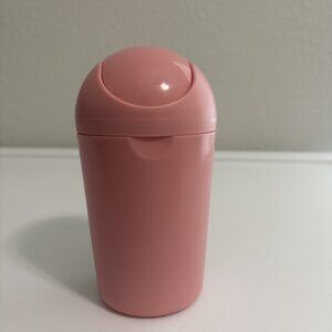 Joie Car Trash Can Mini Car Garbage Bin Cup Holder Pink and Grey 17Oz Flip Lid